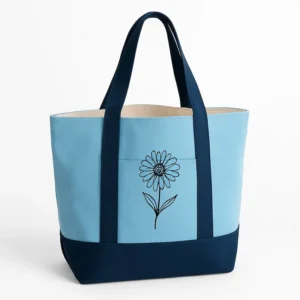 Reusable cotton bag with pocket
