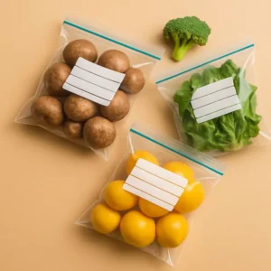 Plastic ziplock bags with airtight seal for freshness