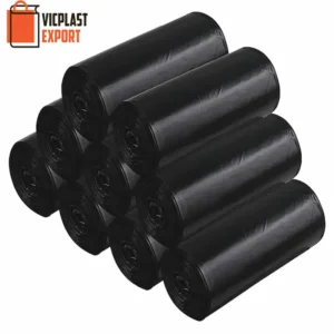 Flat garbage bags on roll – durable HDPE/LDPE trash bags with flat bottom seal, ideal for household and commercial waste disposal.