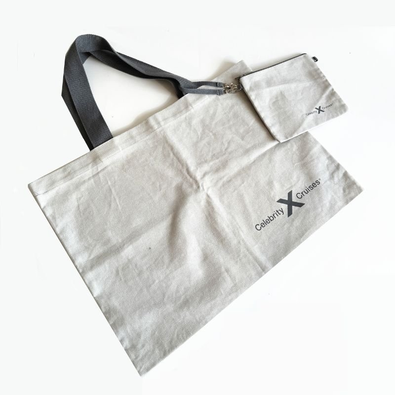 100% Natural Cotton bag with pouch