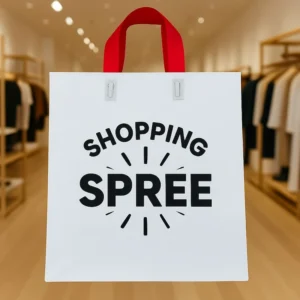 Softloop bags-handle plastic shopping bags – durable and reusable retail bags made from HDPE or LDPE, available in custom sizes and colors.